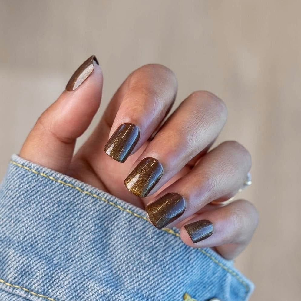 Red Aspen Square Nails