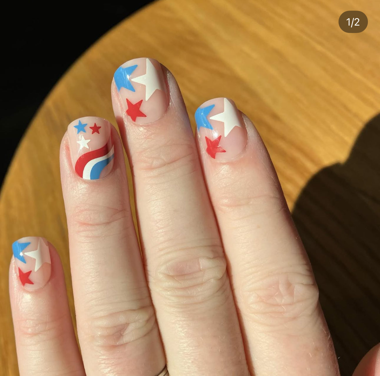 Red Aspen Square Nails