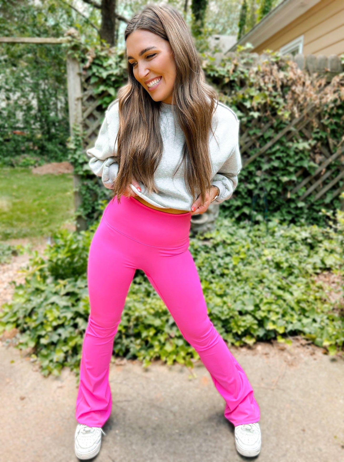 Fallon Flare Bottom Suck & Tuck Leggings - Girl Code Couture