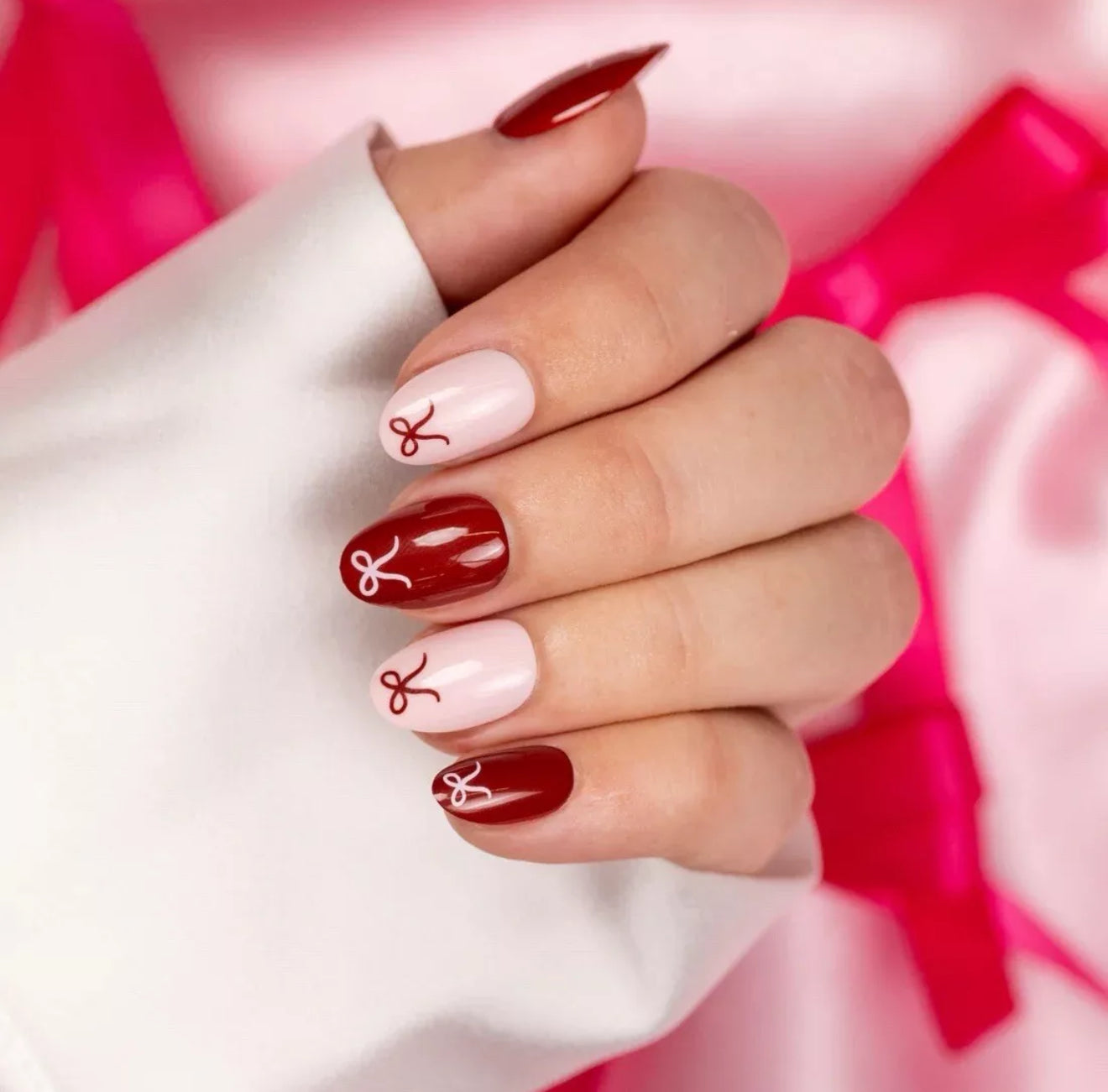 Red Aspen Coffin/ Ballerina/Almond/Long/Medium Nails