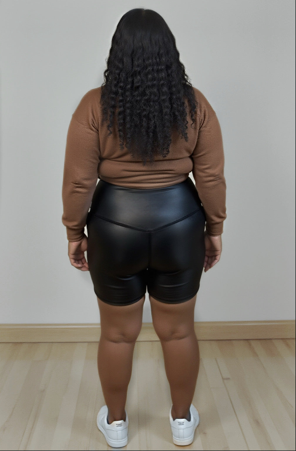 Lainey Leather Suck & Tuck Biker Shorts - Girl Code Couture