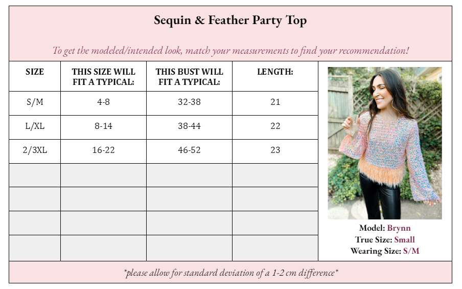Starla Sequin & Feather Party Top - Girl Code Couture
