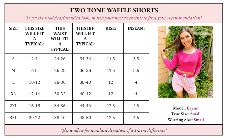 Tia Two Tone Waffle Shorts - Girl Code Couture