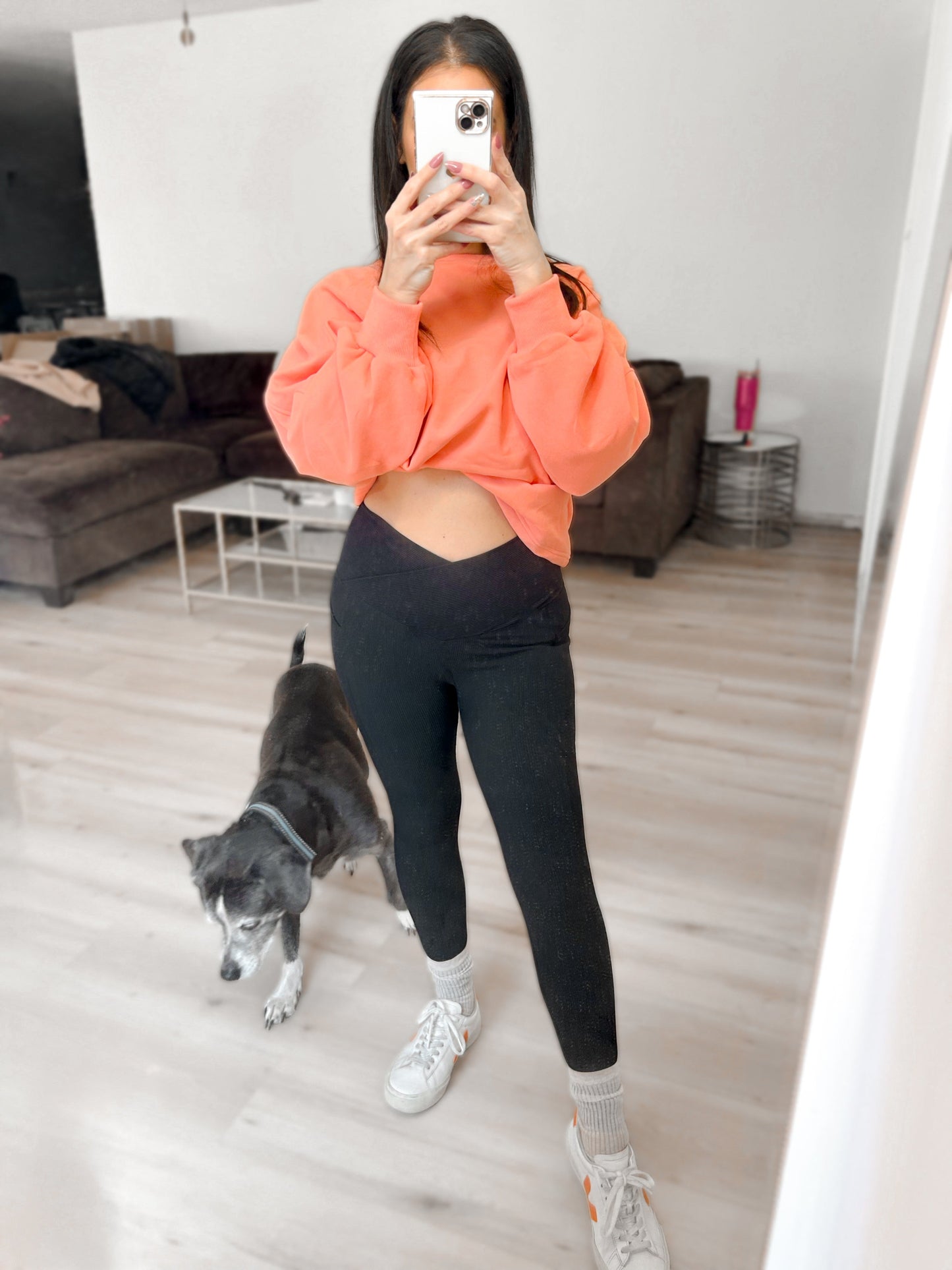 Light Fleece Midi Balloon Sleeve Sweater - Girl Code Couture