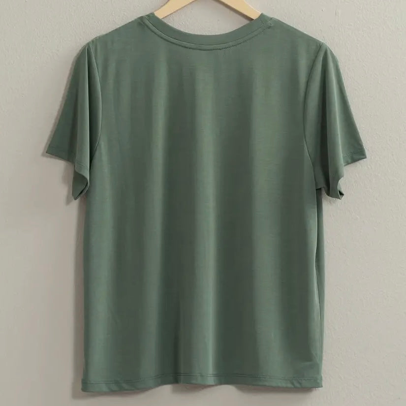 Basic Tee- green grey