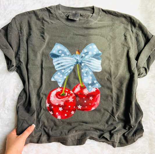 USA Cherry Tee OR Crop Graphic (Closes 5/16)