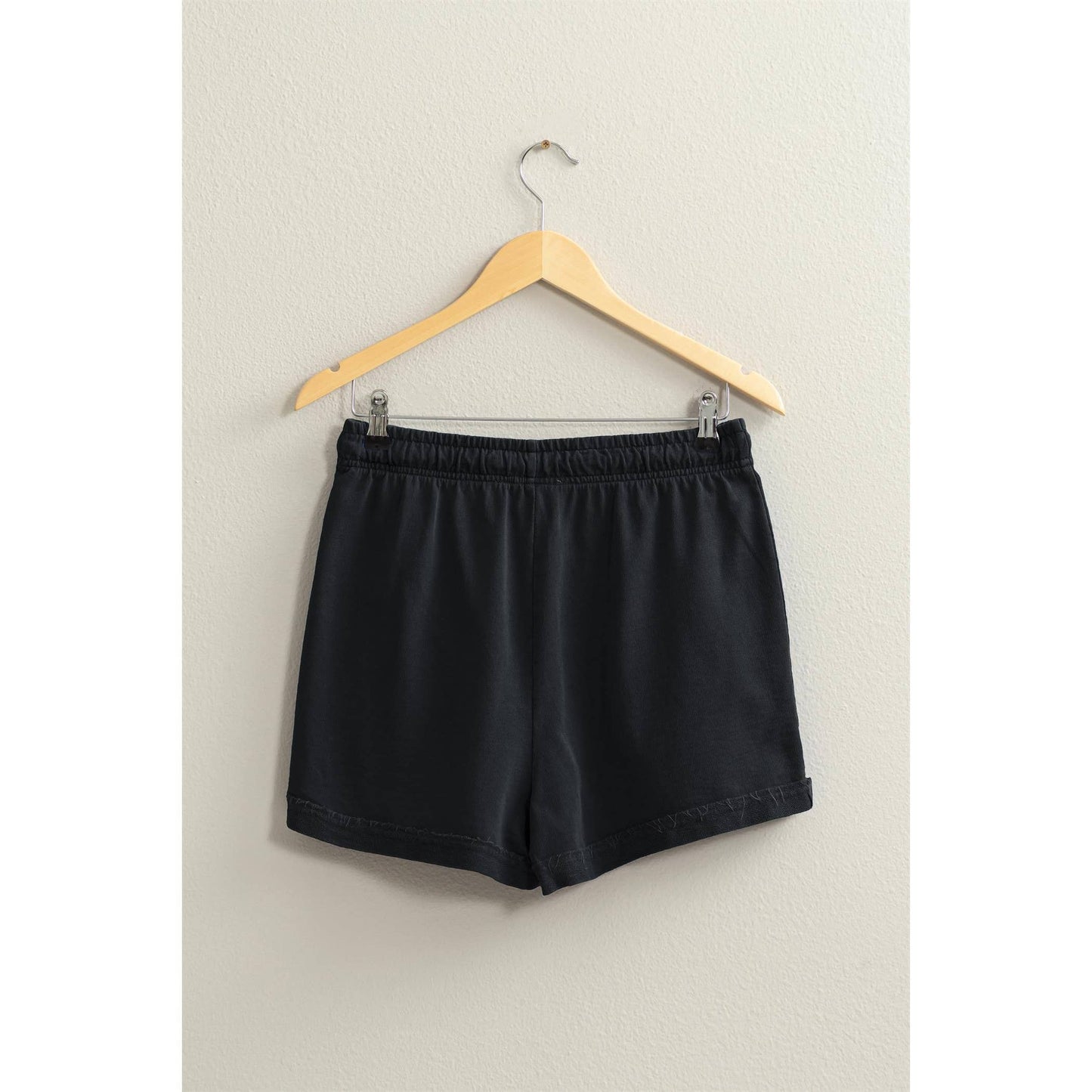 Black RAW EDGE DETAIL SHORTS