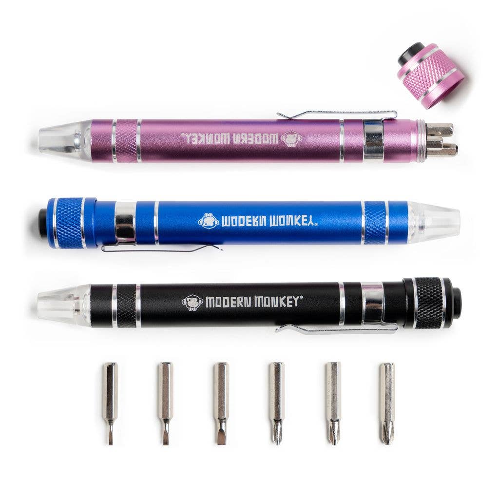 Modern Monkey® Screw’d Up 6-in-1 Mini LED Screwdriver