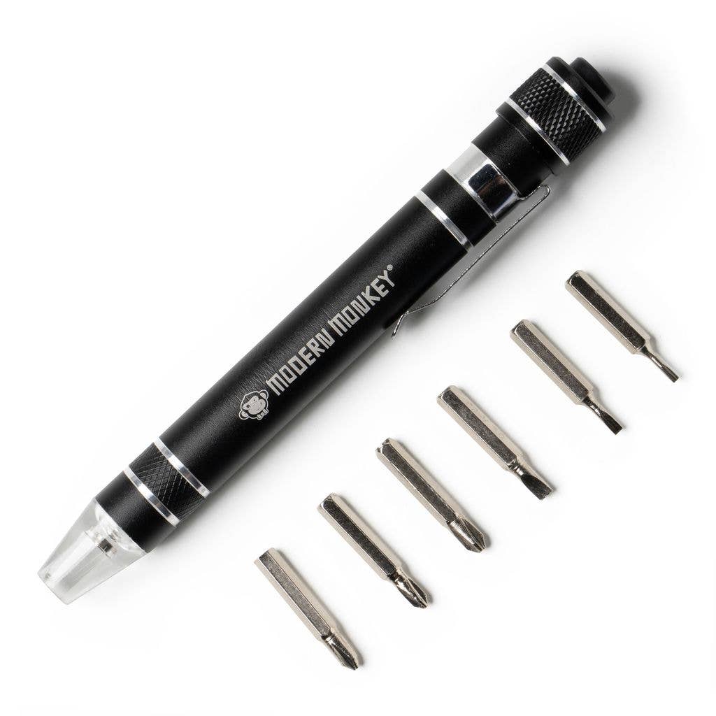 Modern Monkey® Screw’d Up 6-in-1 Mini LED Screwdriver