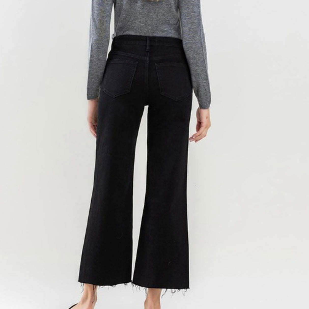 Lovervet by Vervet Cropped Wide Leg Jeans