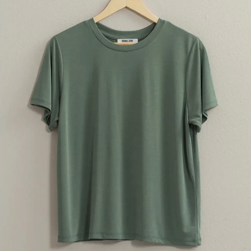 Basic Tee- green grey