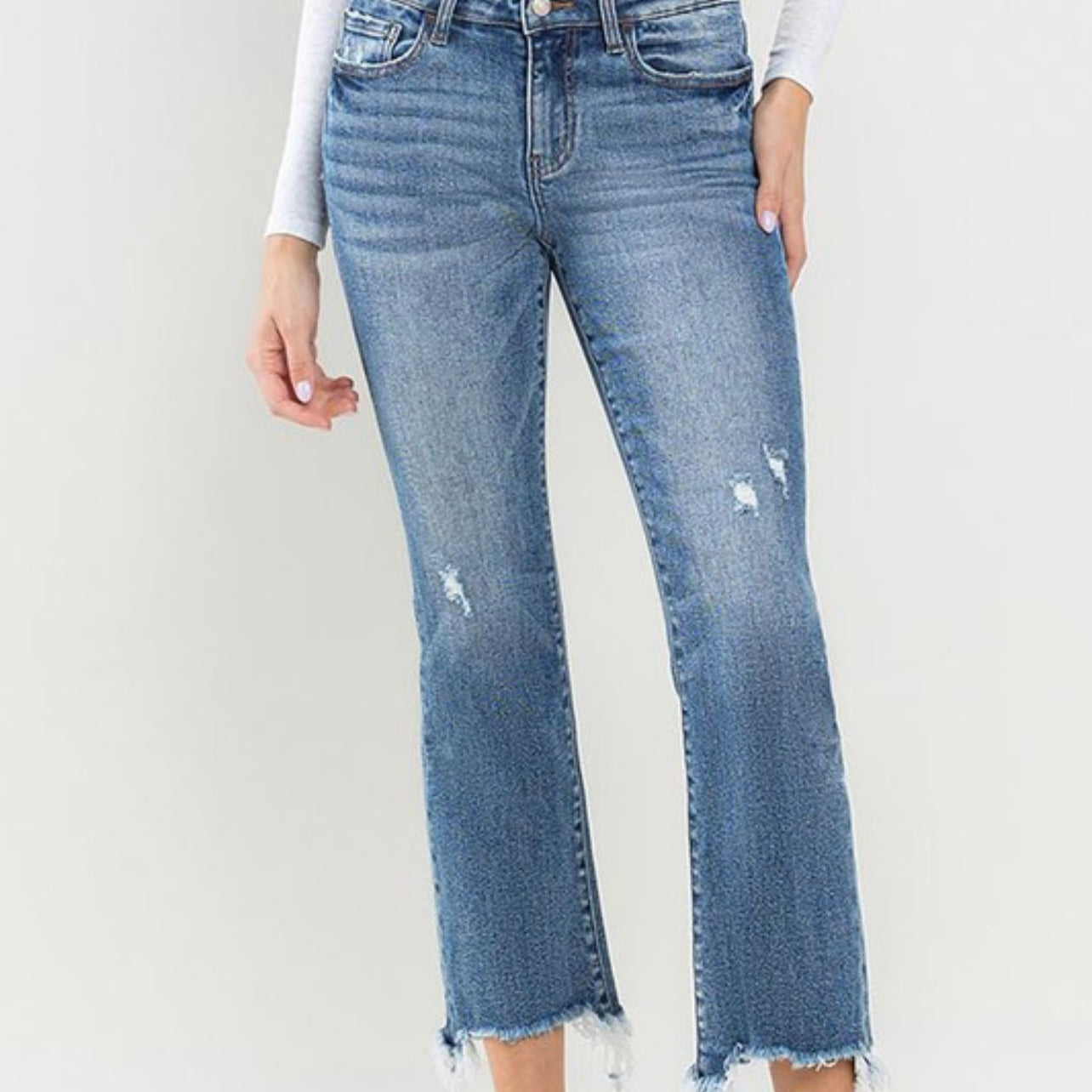 Lovervet by Vervet Cropped Bootcut Jeans