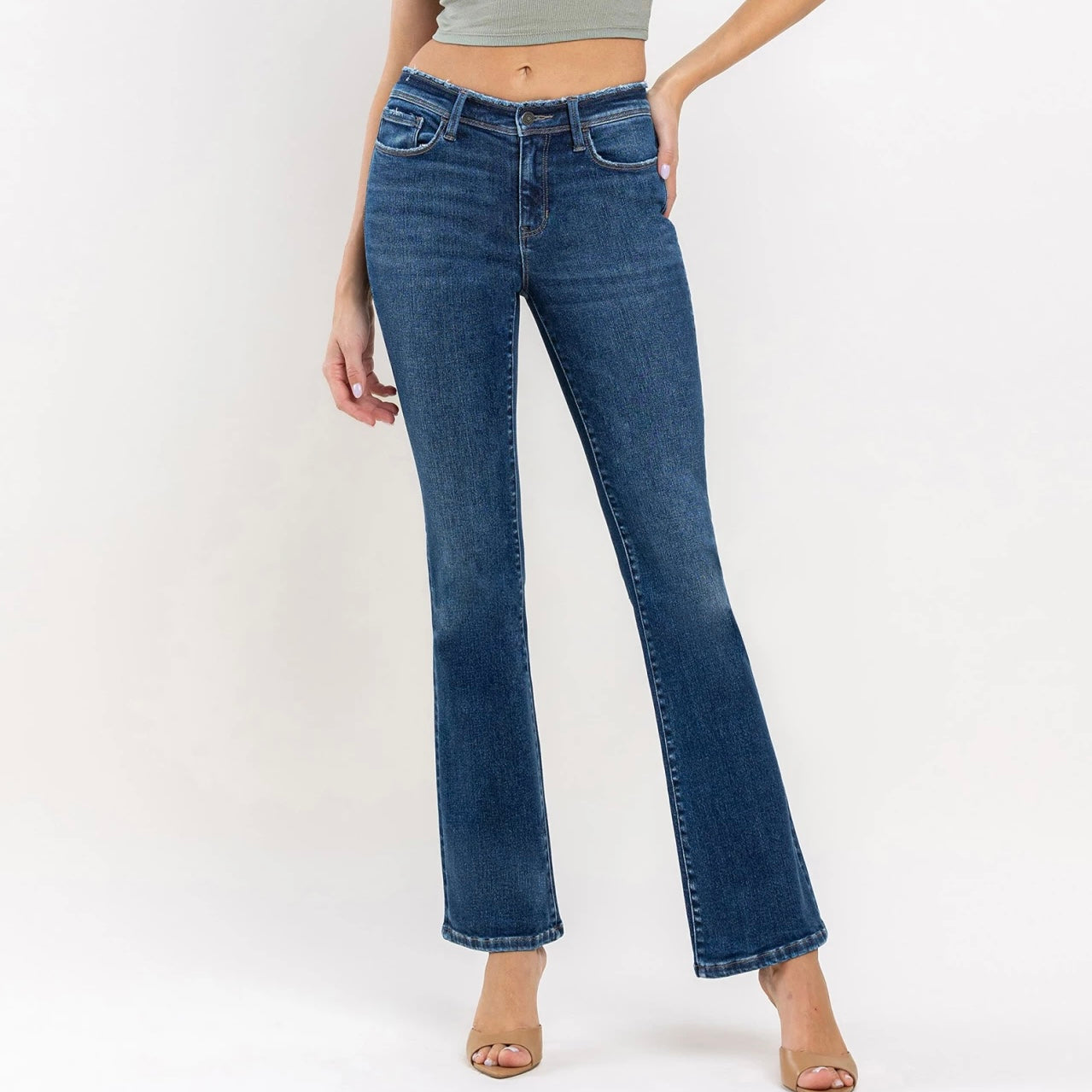 Vervet Worn Waist Bootcut Jeans