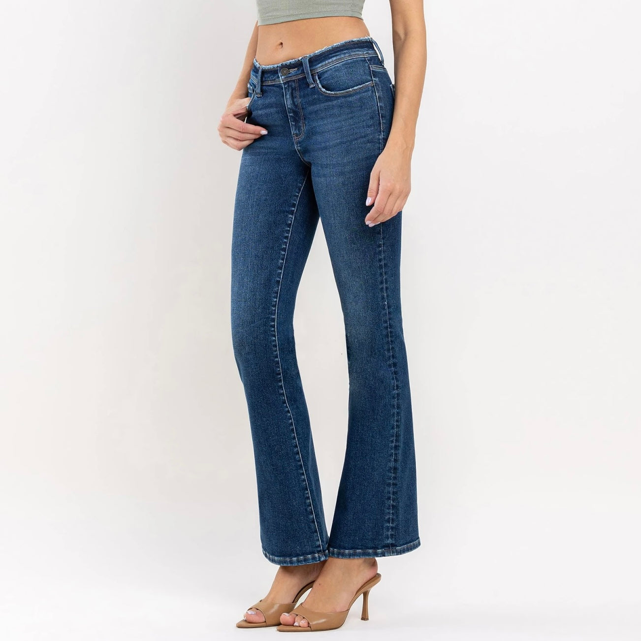 Vervet Worn Waist Bootcut Jeans