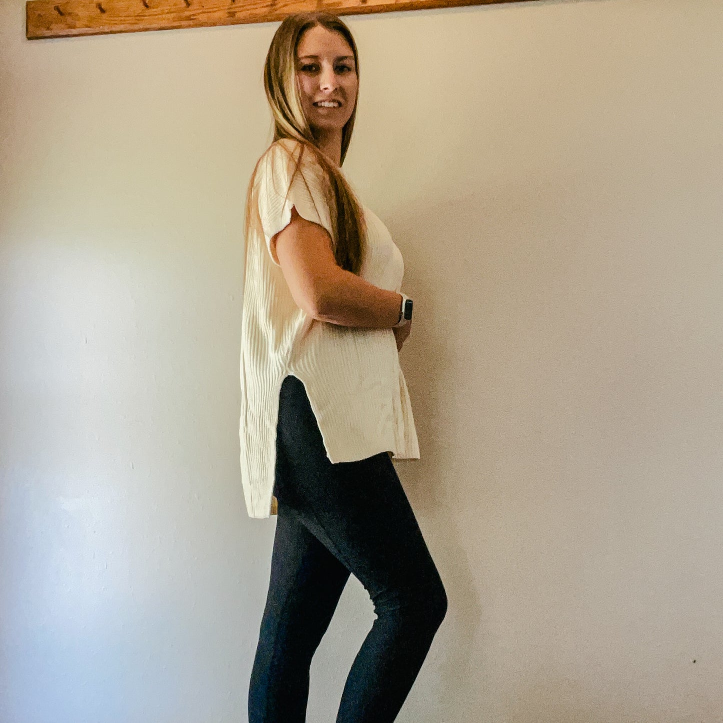 Brandy Side Slit Tunic | Apricot