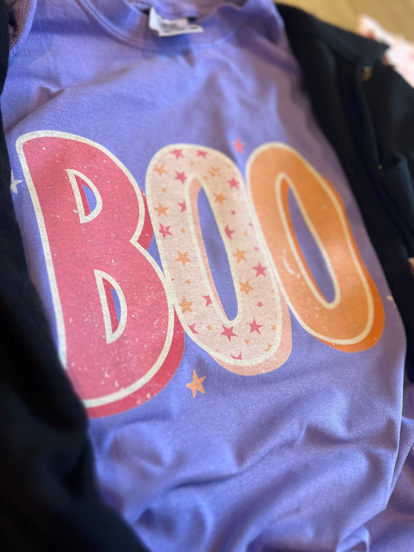BOO Preppy Lettering Graphic Tee - RTS