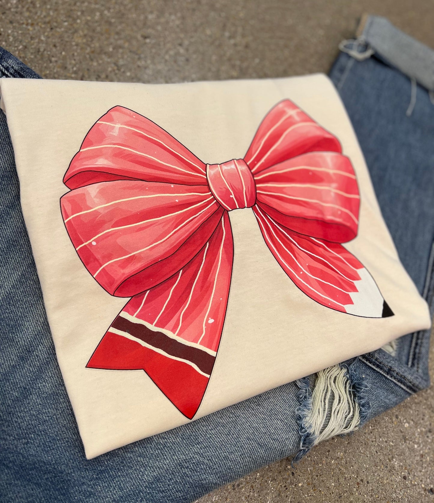 Pink Pencil Bow - BACK TO SCHOOL