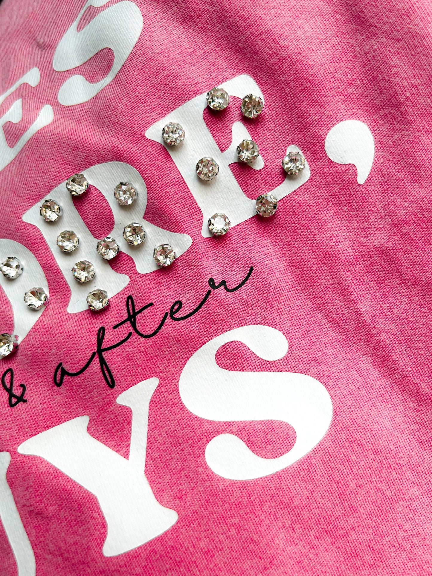 “Fries Before, During, & After Guys” Graphic & Studded Washed Tee