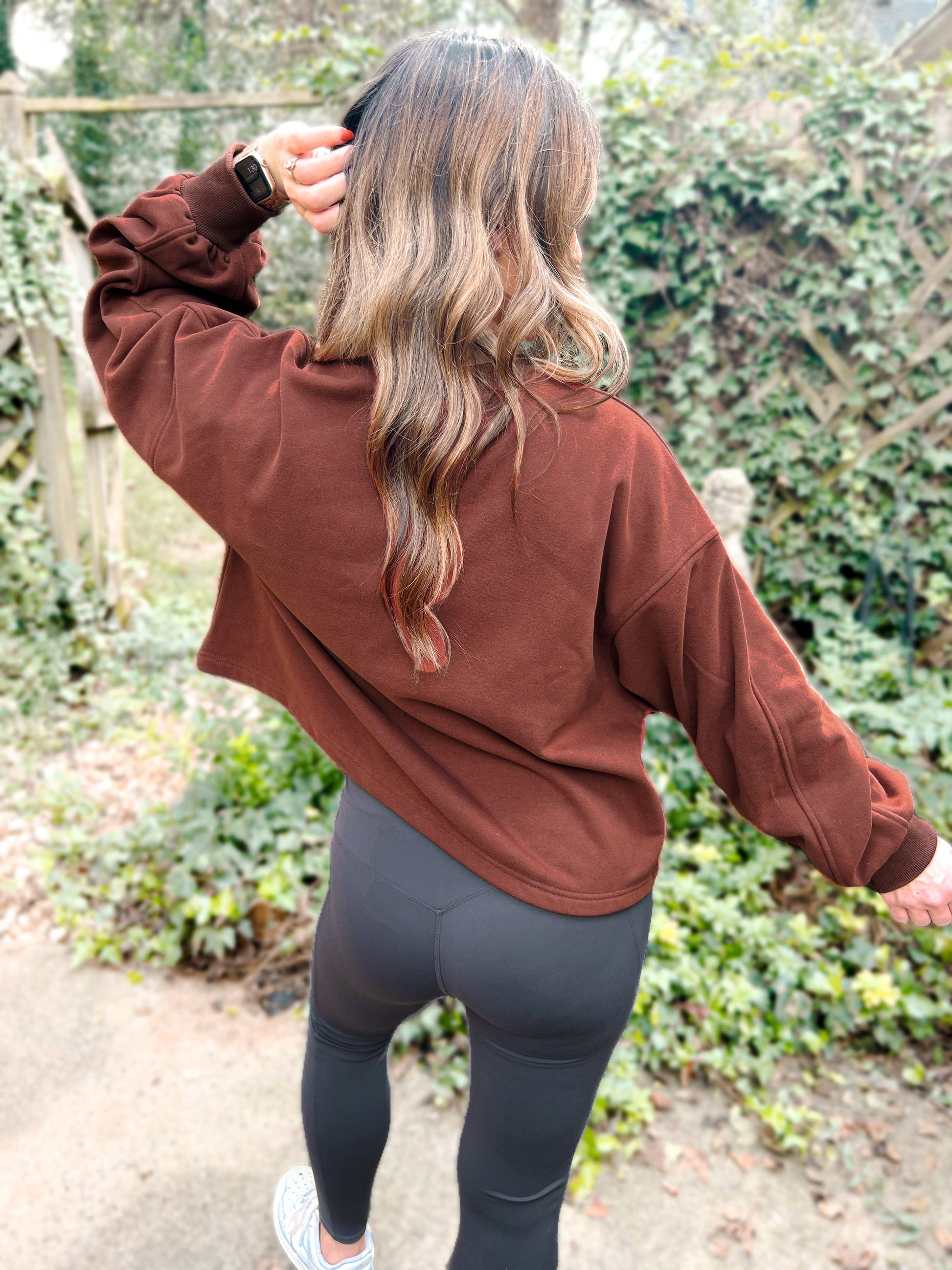 Light Fleece Midi Balloon Sleeve Sweater - Girl Code Couture