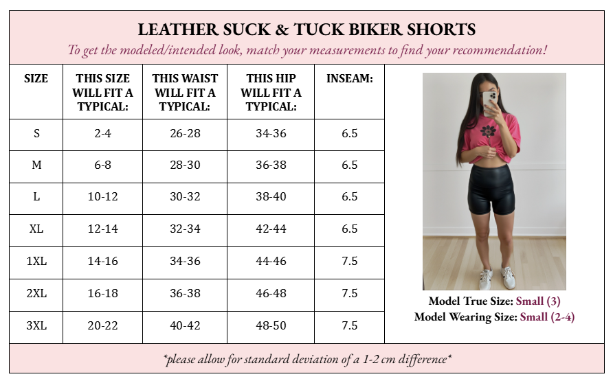 Lainey Leather Suck & Tuck Biker Shorts