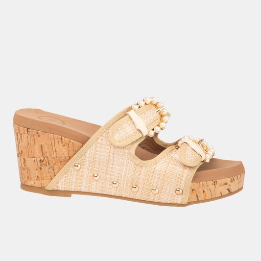 Brianna Women's Cork Design Wedge Platform