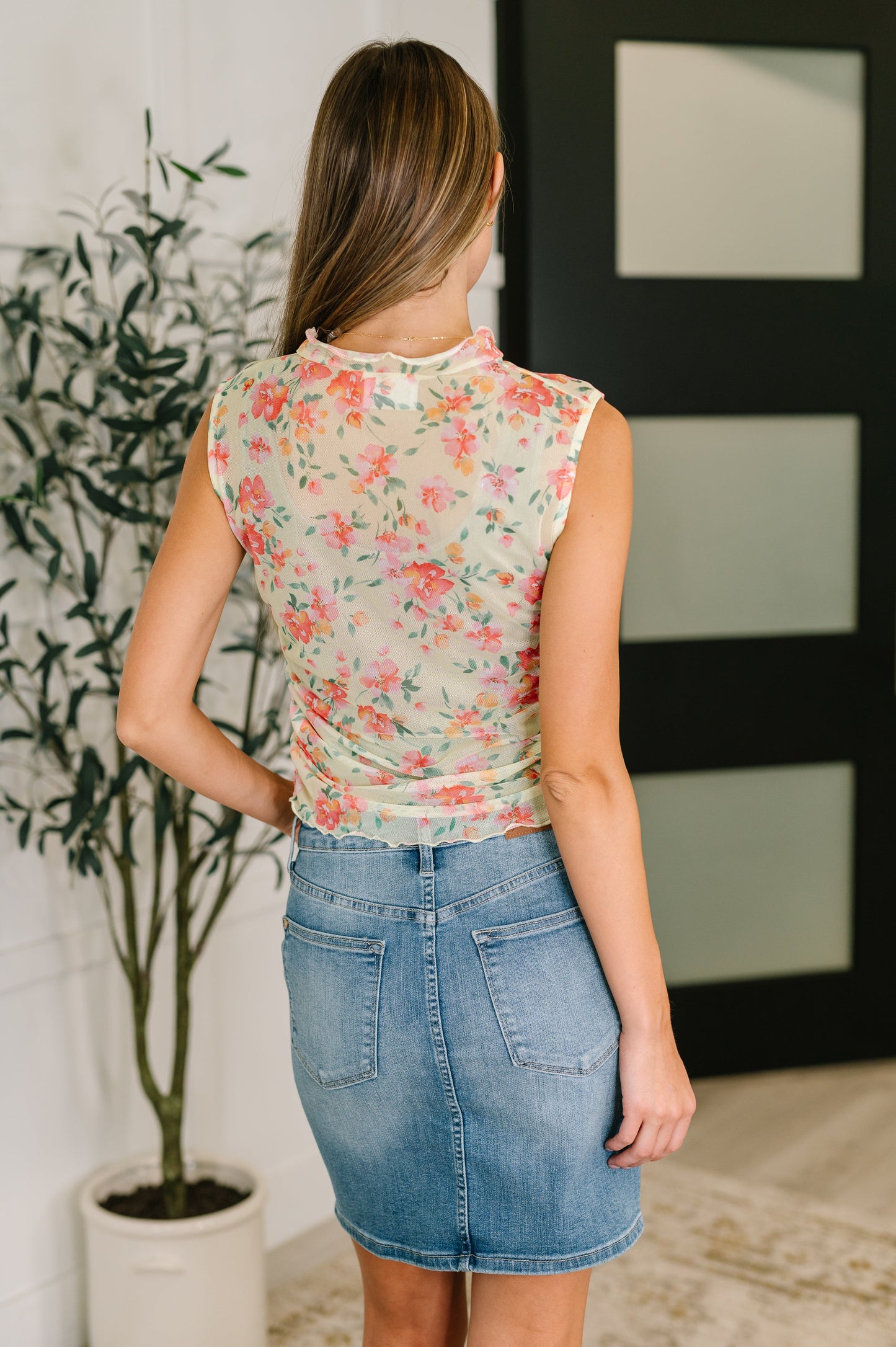 Snatched & Sassy Sheer Layering Top in Chartreuse