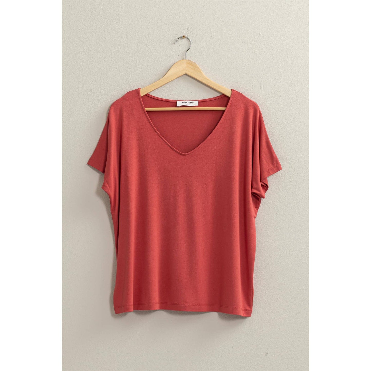 Brick V NECK DOLMAN SHORT SLEEVE TOP