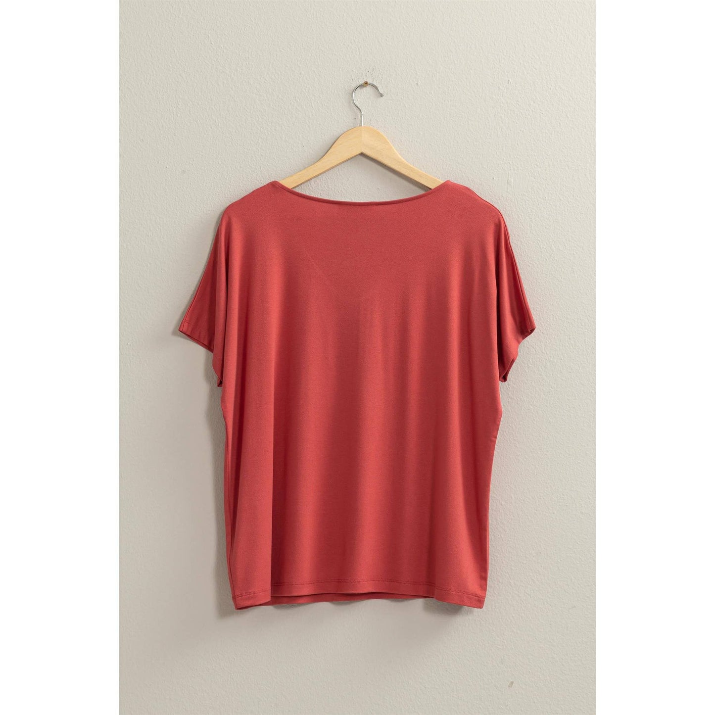 Brick V NECK DOLMAN SHORT SLEEVE TOP