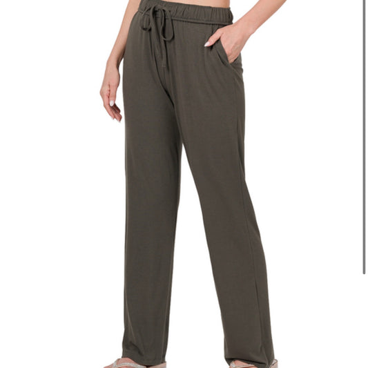 Zenana Lounge Pants- grey