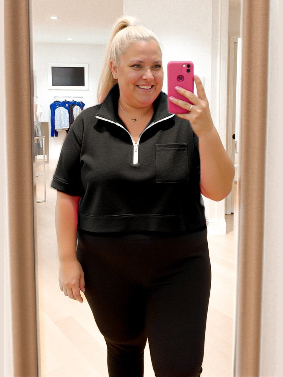 PRE - ORDER Lightweight Half Zip & Midi Short Sleeve Top - 5/27 - Girl Code Couture