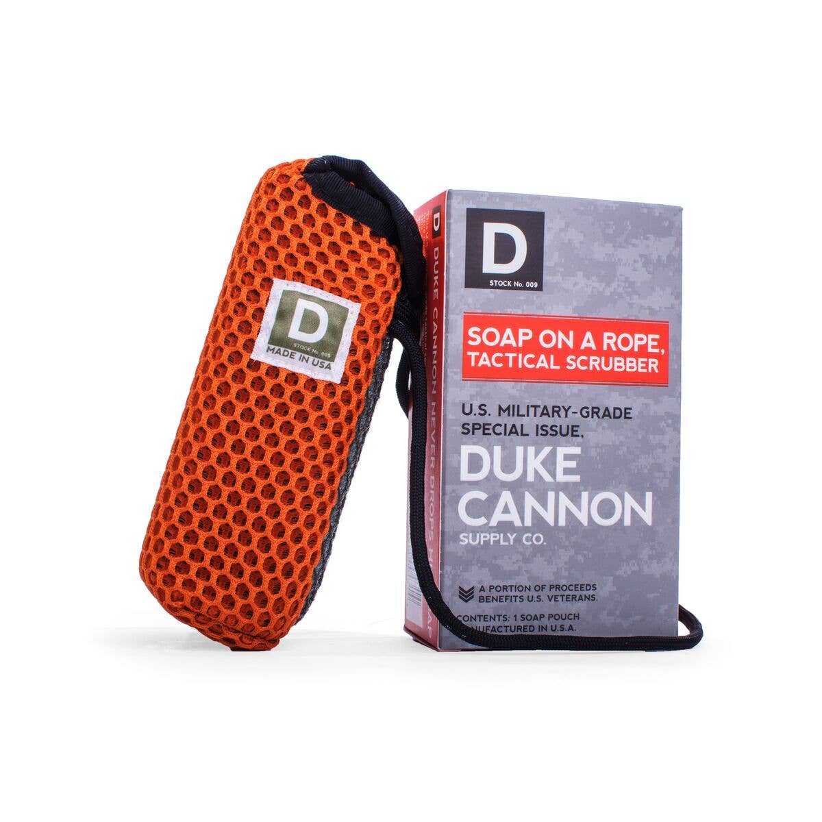 Duke Cannon Tactical Soap on a Rope Scrubbing Pouch