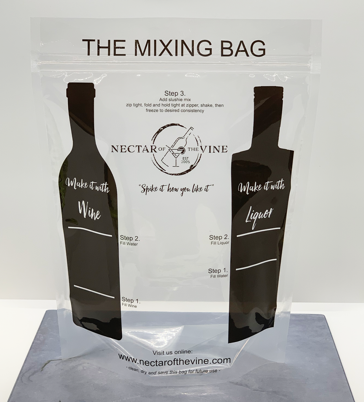 Nectar of the Vine Reusable Frappe Mixing Bags