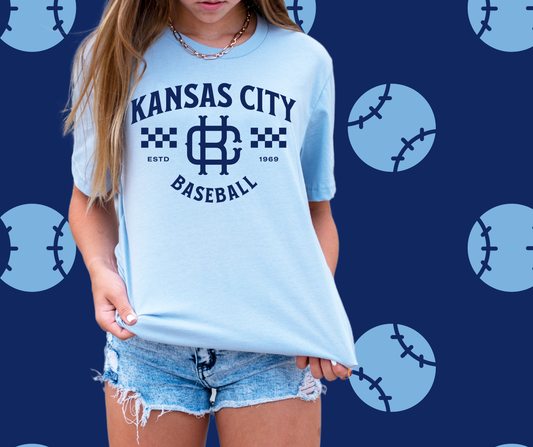 The Red Rival- Vintage Kansas City Light Blue Graphic Tee
