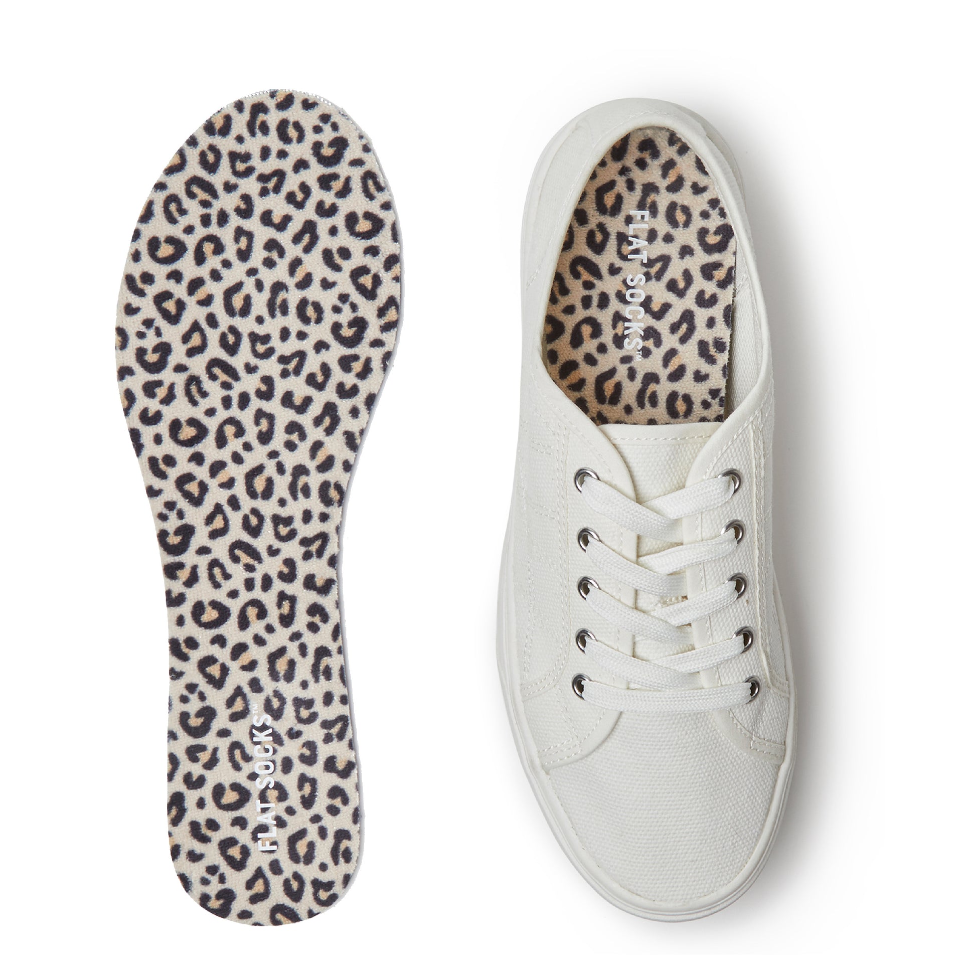 Flat Socks - Women's No Show Shoe Liners leopard cheetah print