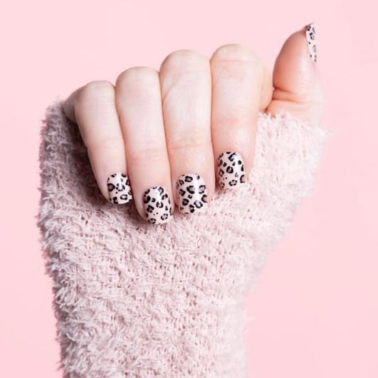 Red Aspen Petite Nail Dashes Manicure DIY Nail Art cheetah leopard animal print nails