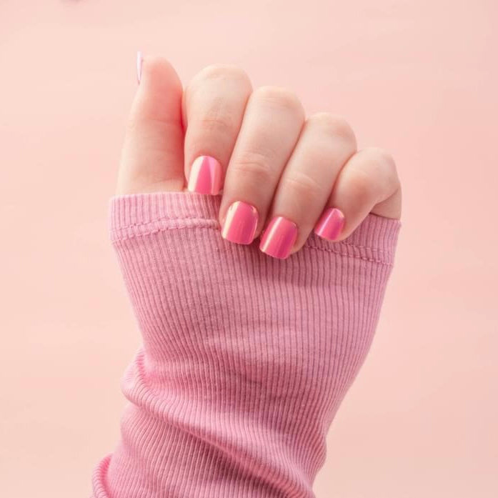 Red Aspen Petite Nail Dashes Manicure DIY Nail Art opal pink nails